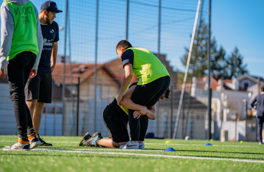 Premier entrainement de rugby adapté 