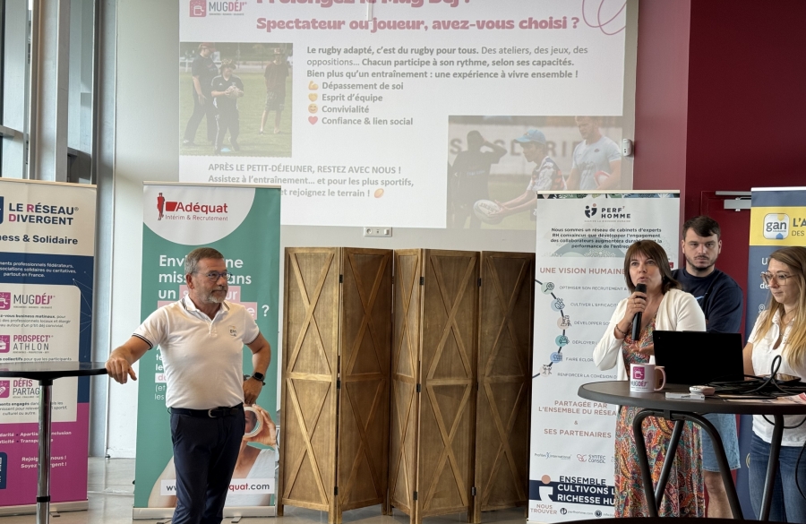 2100 euros récoltés pour notre section rugby adapté grâce au Mug Deg' !